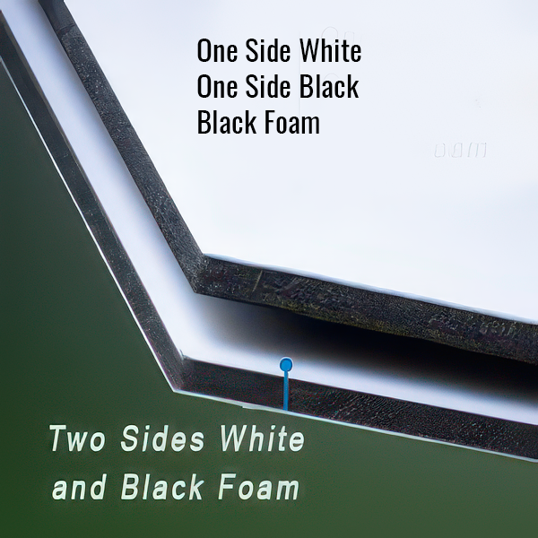 60 x 120 x 1/2 White/Black-White Core Gator Board 8 Pack