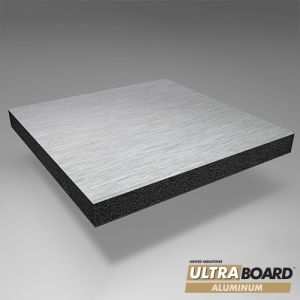 Ultra Aluminum Board 48 x 96 x 1/2 Brushed Chrome / Black Core 1 Sheet